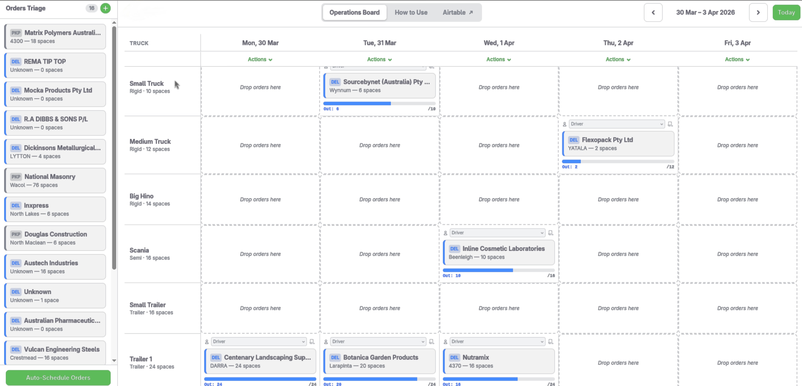 Scheduling + dispatch