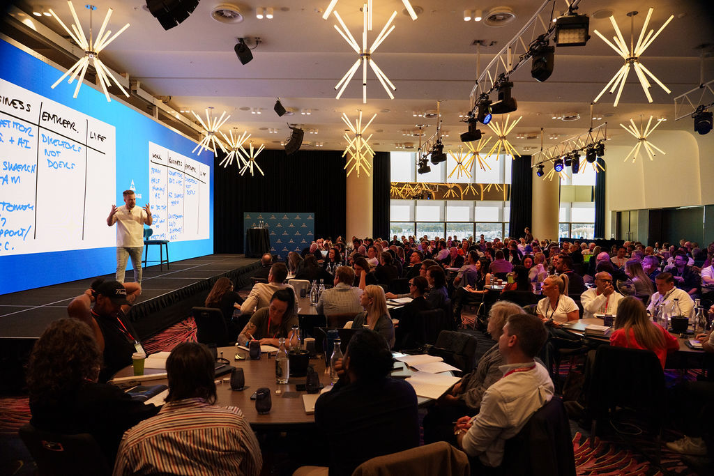 Team working at The Entourage AI event